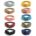 DRESHOW 10 Pack Boho Headbands for Women Girls Elastic Back Criss Cross Hair Band Twisted Head Wrap Solid Hair Accessories