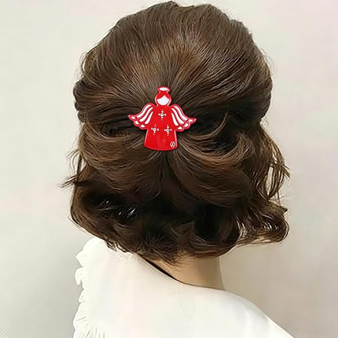 Inspirational Birthday Gifts for Girls "Guardian Angel" Premium Acetate French Hair Barrette Clip, Cute Back to School Gifts for Student Daughter Granddaughter, Christmas Stocking Stuffer Gifts