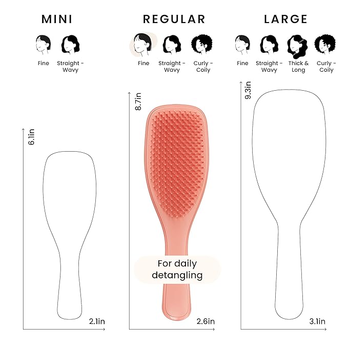 Tangle Teezer Fine & Fragile Ultimate Detangler Brush, Dry & Wet Hair Brush to Detangle & Reduce Breakage, Amazon Exclusive Sweet Cinnamon