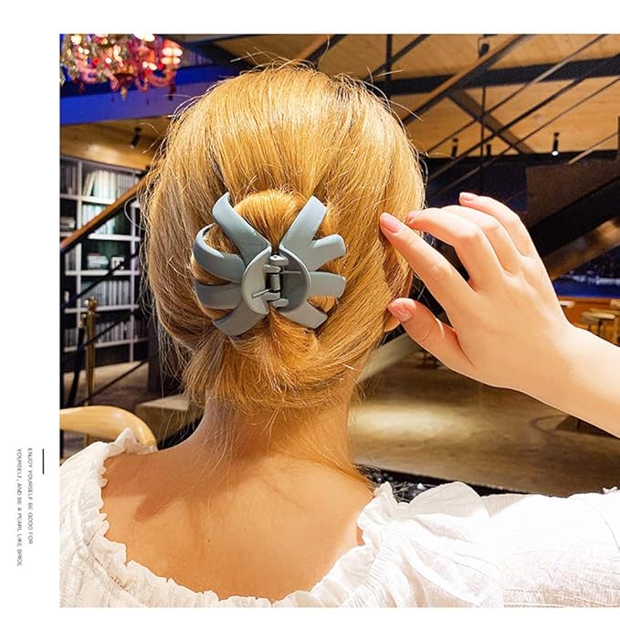 MAORULU Hair Clips for Thick Hair, 3.2" Big Claw Octopus Clips, Strong Hold Jumbo Hair Clip for Women and Girls, 6 Packs (Multi Colors)