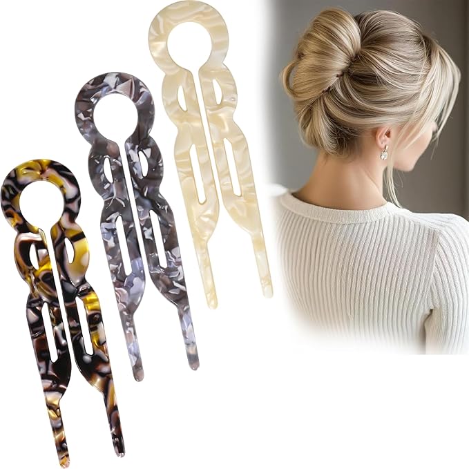 Prestige French Hair Pins,New Hair Accessories, Elegant Hair Clips for Women, Suitable for All Hair Types (3PCS-C)