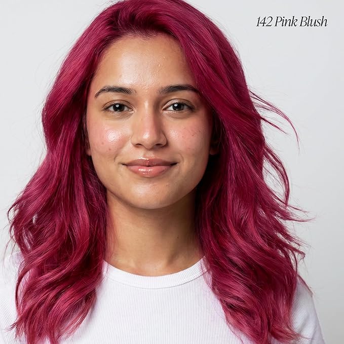 Adore Semi Permanent Hair Color (142 Pink Blush) | Vegan & Cruelty-Free Pink Hair Dye | No Ammonia, No Peroxide, No Alcohol | 4 Fl Oz Each (Pack of 2)