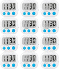 12 Pack Digital Kitchen Timers for Cooking Magnetic Timer for Cooking Loud Alarm White