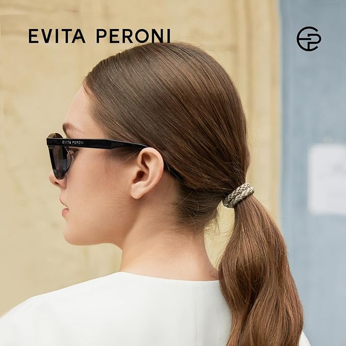 EVITA PERONI Hair Ties 12 Pcs Set, High Elastic Ponytail Holders, Hair Ties No Damage, Elastic Ties for Thick Hair Women Men, Gifts for Mother Sister Girlfriend (Amber Shadow)