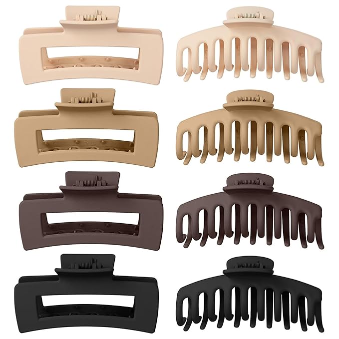 8 Pcs Hair Claw Clips for Women Hair Clips for Women | Claw Clips for Thick Hair Clips for Non Slip Strong Hold | Hair Accessories for Girls