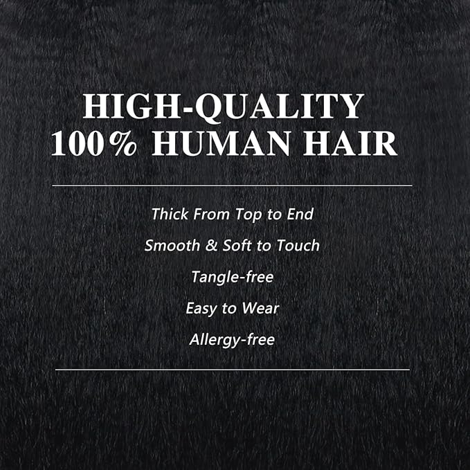 Kinky Straight Clip in Hair Extensions Real Human Hair 2 Pack 240g Seamless Clip in Hair Extensions for Women Full Max with 16Pcs PU Skin Weft 18inch Natural Black