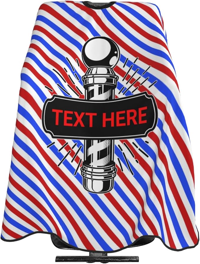 Custom Barber Cape for Men Personalized Professional Hair Cutting Cape with Text for Home Salon Barbershop