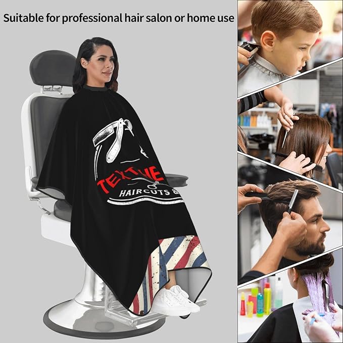 Custom Barber Cape for Men Personalized Professional Hair Cutting Cape with Text for Home Salon Barbershop