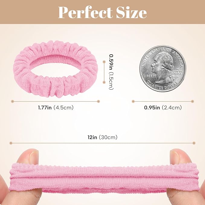WantGor Hair Ties, Women 10PCS Hair Bands No Damage Elastic Scrunchies Seamless Ponytail Holders Hair Accessories Head Bands for Women's Thick Thin Hair (Multicolor)