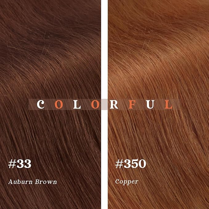 Ve Sunny Clip in Extensions Real Human Hair Ginger Copper Hair Extensions Full Head Clip in Hair Extensions Human Hair Natural Straight 7pcs 20 inch 120g