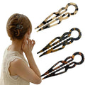 3Pcs Prestige French Hair Pins New Elegant Hair Accessories for Women Elegant Hair Clips for Thin Thick Hair Serrated Anti-Slip Design (Color C)
