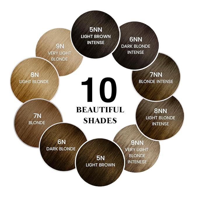 MOEHAIR Hair Coloring Kit | 8NN Permanent Hair Color (Light Blonde Intense), 20 Volume Developer 6%, Coloring Brush, Gloves & Mixing Bowl | Keratin Infused Color | Gray Coverage | Adds Shines