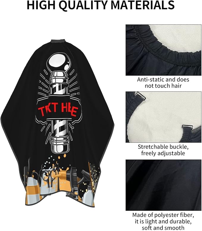 Custom Barber Cape for Men Personalized Professional Hair Cutting Cape with Text for Home Salon Barbershop