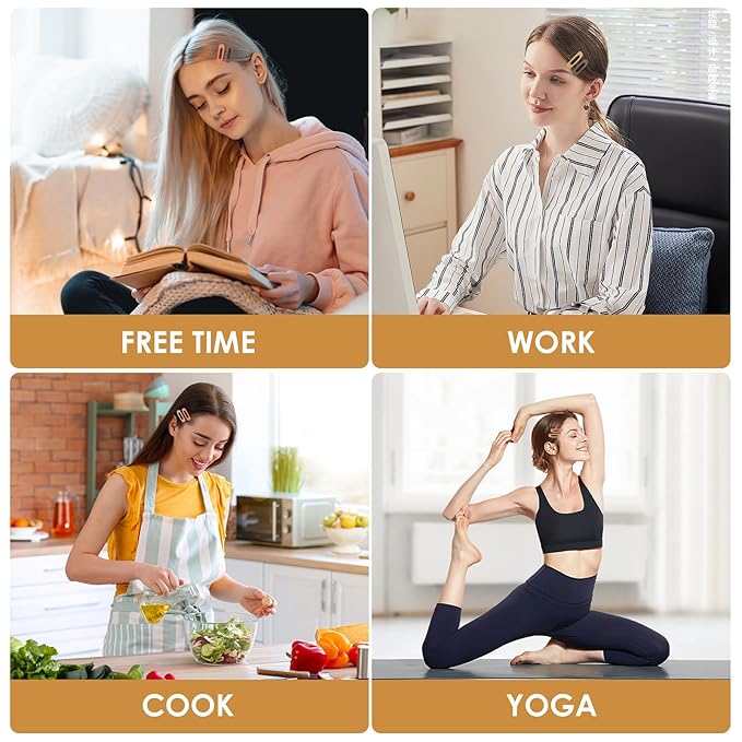 Small Flat Hair Clips for Women Lay Down Clips for Thin Hair Accessories 2.16 Inch pack