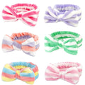 Casoty 6 Pcs Hairband, Soft Coral Fleece Makeup Headband, One Size Fits All Material, Good Elasticity, Wide Application for Washing Face, Yoga, Halloween