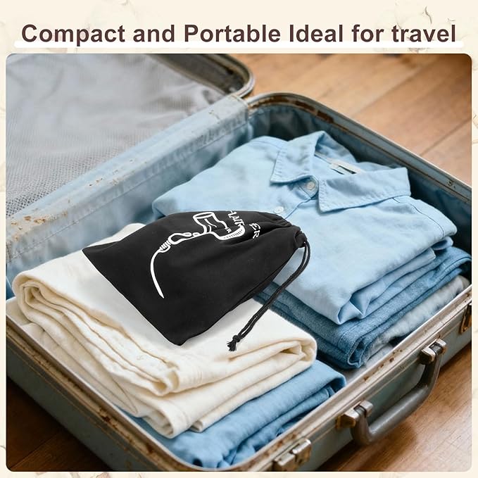 Hair Dryer Bags Bulk, Hairdryers Storage Drawstring Pouch, Blow Dryer Case Container Hairdryer and Styling Tools Accessories Bags for Hotel Home Travel Bathroom 11.8 x 13.7 inch (16 PCS Black)