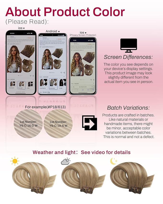 Moresoo Ombre Brown to Blonde Clip in Hair Extensions Human Hair Light Brown to Medium Blonde Remy Human Hair Clip in Extensions to Add Volume for Women Long And Thick 150g/7pcs 22 inch