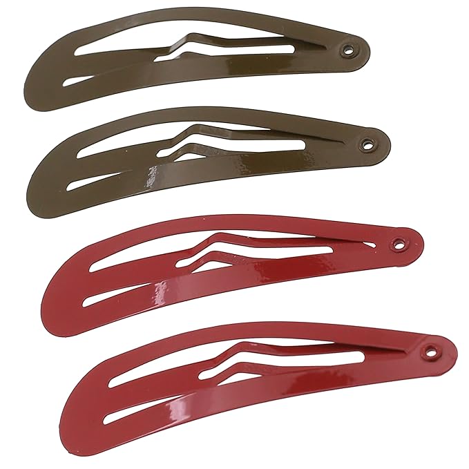 Camila Paris CP1330D French Hair Barrettes Clips, Snap Hair Slides Clic Clac for Women, Styling Girls Side Slide-in Metal Snap Pin Hair Accessories for Women. Strong Hold, No Slip Grip, Made in France