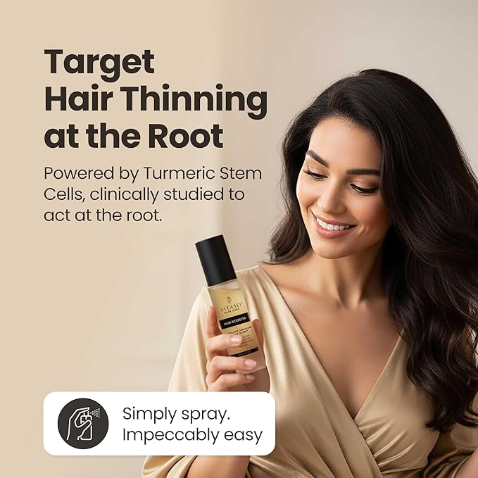Vitasei Hair Booster 2 Fl Oz (2 Pack) – Hair Revitalizing Serum with Capilia Longa, Wild Olive Stem Cells & Arginine – Peptide-Enriched Hair Tonic Supports Thicker, Stronger Hair – For Women & Men