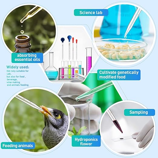 Droppers 10ml Pipettes Glass Graduated Dropper Lab Pipette Liquid Pipette (4)