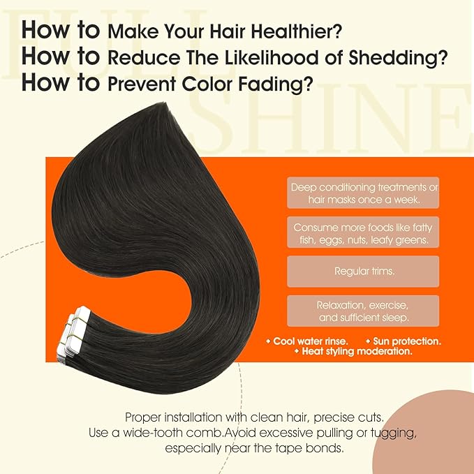 Full Shine Tape in Extensions Human Hair Color 1C Mocha Brown Remy Tape ins Human Hair Extensions 14Inch Double Sided Adhesive Extension Seamless Skin Weft 50G 20Pcs