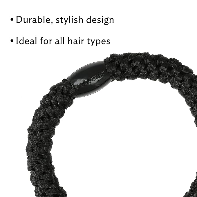 L. Erickson Grab & Go Ponytail Holders, Blush, Set of Fifteen - Exceptionally Secure with Gentle Hold