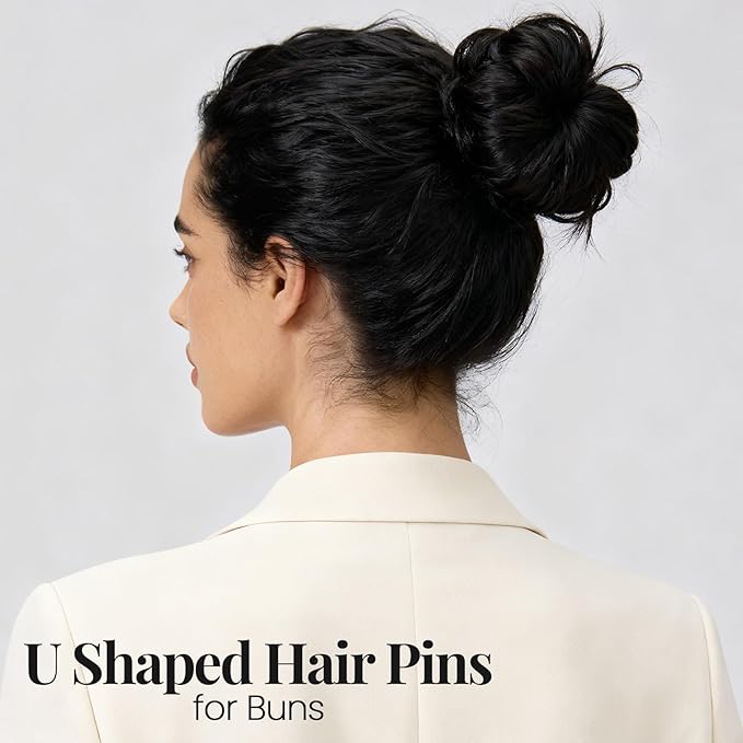 YGDZ 400 Counts Bobby Pins Hair Pins Set for Women, Black 2inch Bobby Pins for Buns, 2.36inch Black U Shaped Hair Pins for Styling, Hair Accessories for Women, Wedding