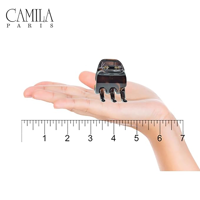 Camila Paris NV124 French Hair Clip for Women, Small 1 Piece Tortoise Girls Hair Claw Clips Jaw. Fashion Durable Styling Hair Accessories for Women, Strong Hold No Slip Grip, Made in France