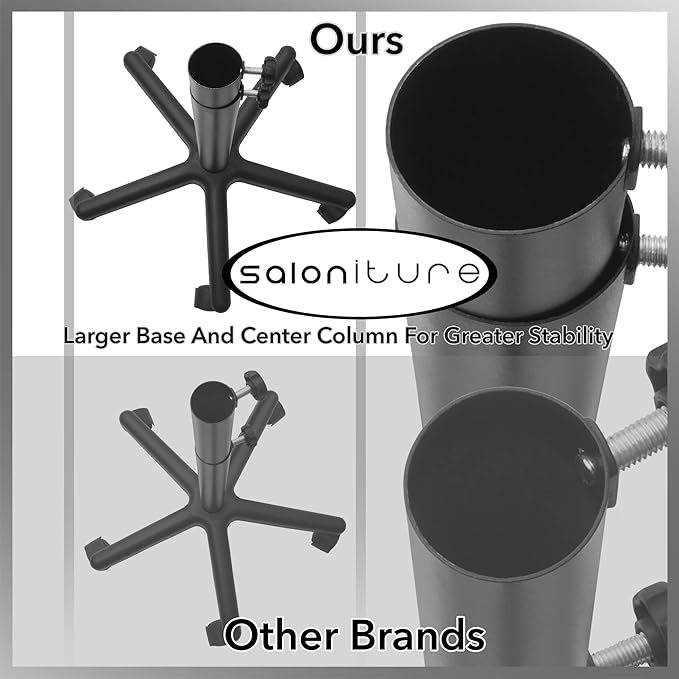Saloniture Set of 4 - Aluminum Salon Instrument Tray, Heavy-Duty Metal Rolling Base