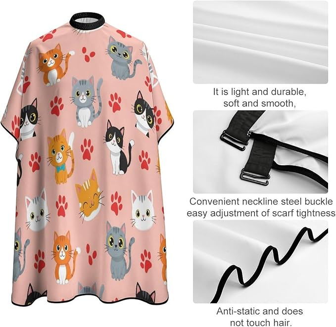 Hairdresser Cape with Neck Clasp for Coloring/Perming/Styling