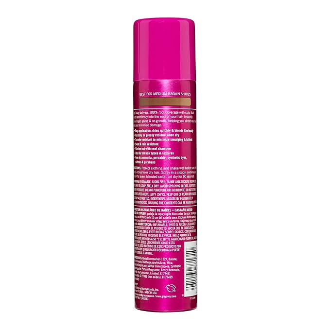 EVERPRO Gray Away Instant Root Cover Up Spray 2.5oz - Medium Brown