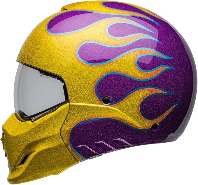 Bell Broozer Helmet (Gloss Ignite Purple/Yellow - X-Large)