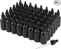 2oz Glass Dropper Bottle,Preety Texture Tincture Bottles with Precise Scales Eye Droppe,for All Kinds Of Mixed Liquids,Leak-Proof Design for Easy Travel (Black Frosted-48Pack)