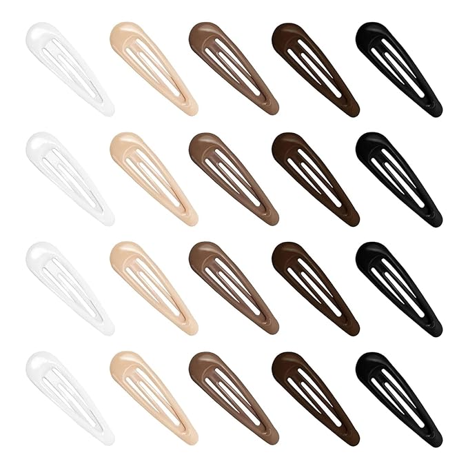 20Pcs Snap Hair Clips for Women Waterdrop Non-slip Hair Clips for Thin Fine Hair, Fashion Drip Glaze Metal Hair Barrettes