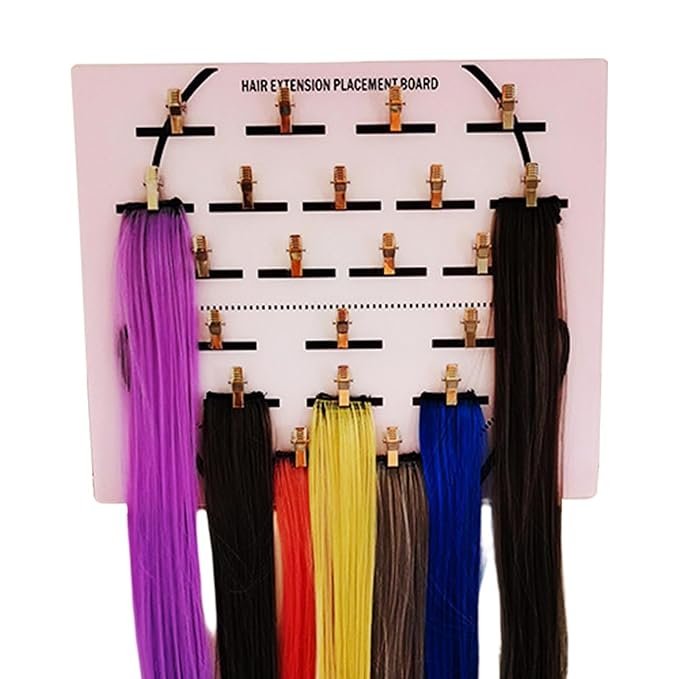 Acrylic Hair Extension Holder Board – Sturdy Styling Sectioning Plate with Clips for Hairpieces, Wigs, Wefts – Professional Salon Display & Storage Tool for Hair Extensions – Ideal for Home or Barber