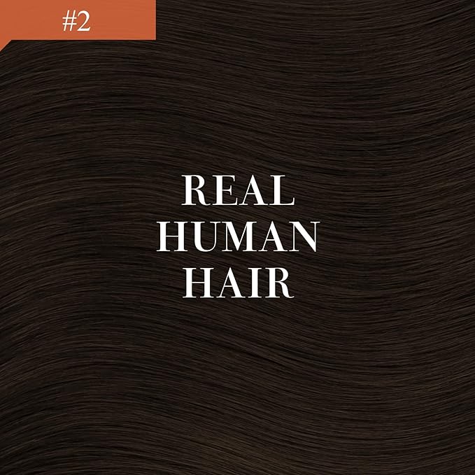 Ve Sunny Hair Extensions Ponytail Real Human Hair Wrap Around Clip in Ponytail Hair Extensions Straight Extensions Human Hair for Women Brunette Dark Brown 22inch 80G