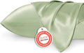 Bedsure Satin Pillowcase 2 Pack Similar to Silk Pillow Cases Standard Size, Pillow Case for Sleeping Women with Envelope Closure, Gifts for Women Men, Sage Green, 20x26 Inches, 2pcs