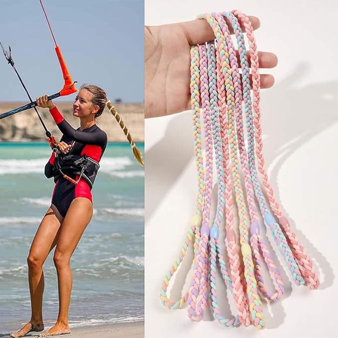 Sport Hair Ties for Women Elastic Braided Hair Ties for Gym Pony Tails