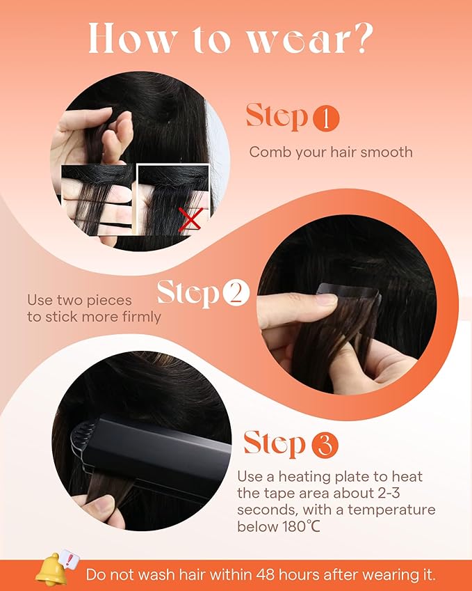 Sunny Hair Tape in Hair Extensions Real Human Hair Invisible Remy Hair Extensions Tape ins for Women Natural Black Ombre Dark Brown Balayage Ash Blonde 20 inch 25G
