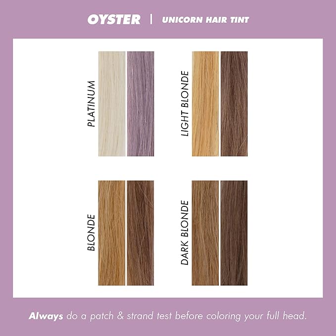 Lime Crime Pastel Colored Unicorn Hair Tint, Oyster (Lavender Grey) - Damage-Free Semi-Permanent Hair Color Conditions & Moisturizes - Temporary Hair Dye Kit Has Sugary Citrus Vanilla Scent - Vegan