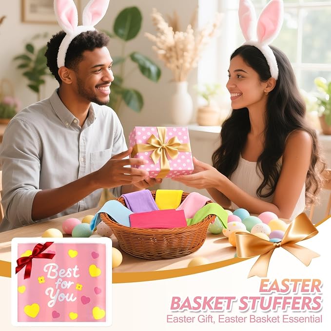 8Pcs Headbands for Women Girls Valentines Day Gifts, Stretchy Soft Neon Head Bands GiftSet Woman Gift for Her Fashion Hair Accessories hairband Galentines Gifts Christmas Easter Basket Stuffers