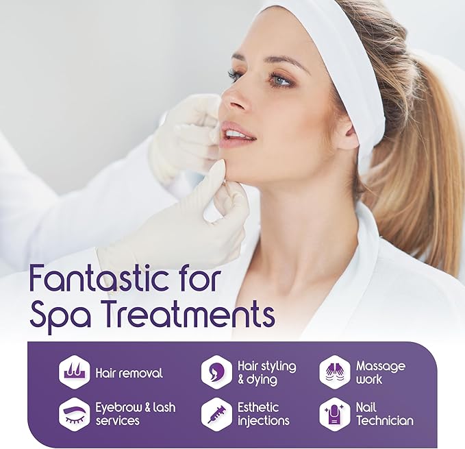 Inspire Medical Exam Gloves | Powder Free Stretch Vinyl Gloves | Disposable Latex Free Gloves | Disposable Food Safe Food Prep Cooking Gloves