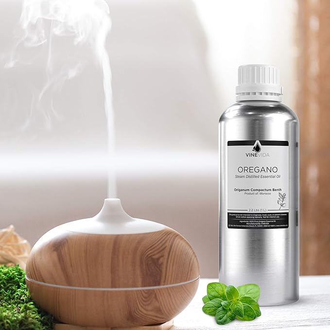 VINEVIDA Oregano Essential Oil - 32 oz - Undiluted - DIY Candle Scents - Bulk for Soap Making & Skin Safe