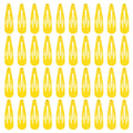 2 Inch Yellow Hair Clips Barrettes Metal Snap Clips for Women Durable Water Drop Ideal Hair Accessories for Hairdressing Wedding and Everyday Use 20 pcs