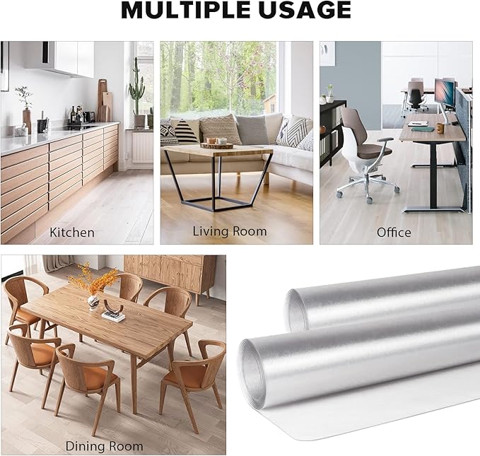 Clear Floor Mat for Home, 4'×6' Large Non-Slip Plastic Rug for Under Kitchen Table, Durable Waterproof Vinyl Area Mat for Baby Spills, Dog Accident, Anti-Scratch Floor Protector for Living Room