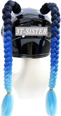 Braids Pigtails with Suction Cup for Motorcycle, Ski, Bicycle Helmet Decoration 2 Pieces