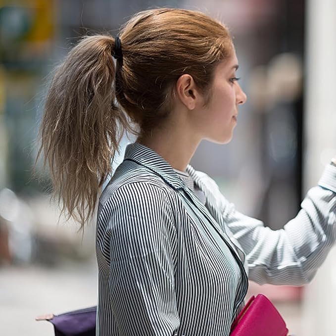 Unaone Hair Elastics Ties, 300 PCS Stretchable Rubber Hair Band No Crease Hair Band 2mm for Thin Hair, Suitable for Women, Men, Girls and Boys,Black