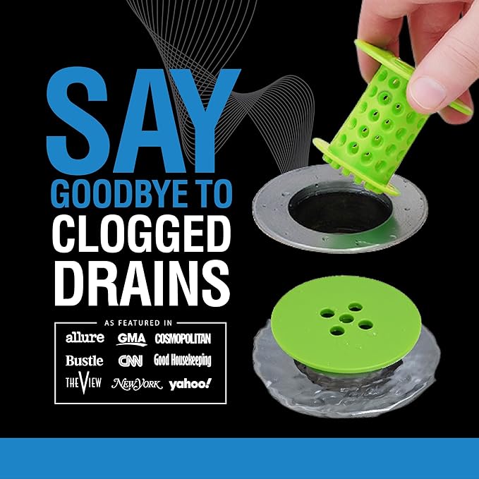 TubShroom Tub Drain Hair Catcher Strainer, Green – Drain Protector and Hair Catcher for Bathroom Drains, Fits 1.5” – 1.75” Bathtub and Shower Tub Drains