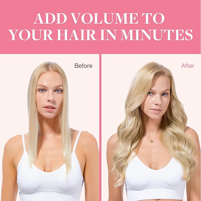 GOO GOO Clip in Hair Extensions Real Human Hair, Remy Human Hair Extensions Clip ins for Women, Natural Human Hair, 14inch 150g 9Pcs, 18D/22F Dirty Blonde Highlights