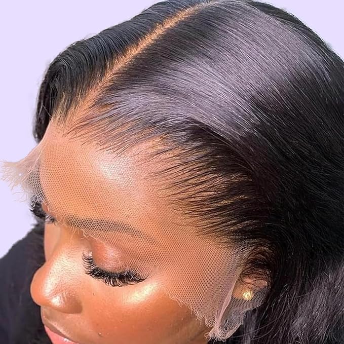 SKINLIKE Real HD Lace Wig,13x4 Full Frontal 0.10mm Ultra-thin HD Lace Vivid Clean Pre Plucked Hairline Bleached Knots Body Wave True 200% Density Unprocessed Human Hair Wigs 32 Inch